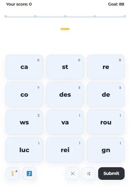 Combination Word Game Puzzle Online